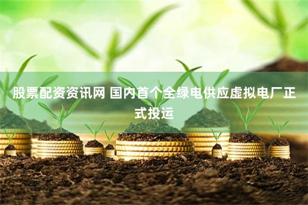 股票配资资讯网 国内首个全绿电供应虚拟电厂正式投运