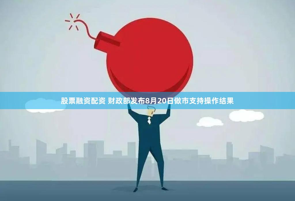 股票融资配资 财政部发布8月20日做市支持操作结果