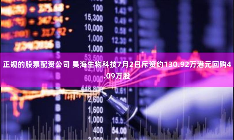 正规的股票配资公司 昊海生物科技7月2日斥资约130.92万港元回购4.09万股