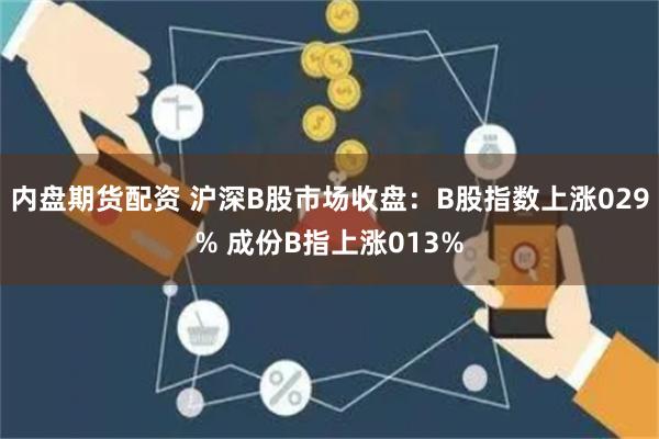 内盘期货配资 沪深B股市场收盘：B股指数上涨029% 成份B指上涨013%